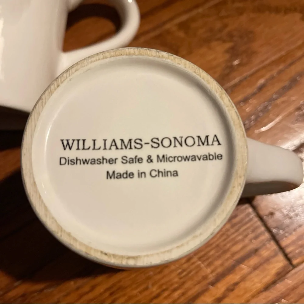 Williams Sonoma Snowman Mug Coffee Cup Hot Cocoa Set of 2